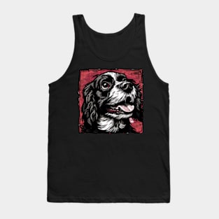 Retro Art English Cocker Spaniel Dog Lover Tank Top